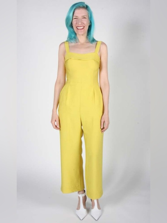 Birds Of North America Pants - Birds of North America Sandgrouse Jumpsuit In Mustard Yellow Size 6 Square-Neck